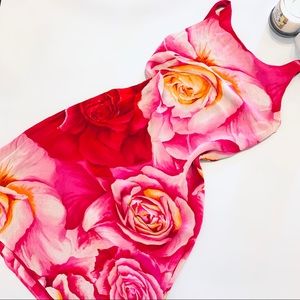 SOLD Stunning vintage 90s,y2k pink rose dress